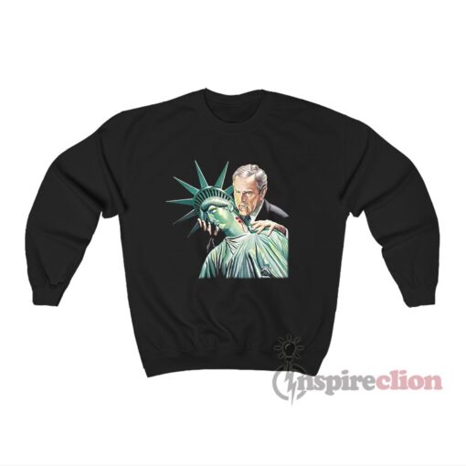 Vintage George Bush Vampire Statue of Liberty Sweatshirt