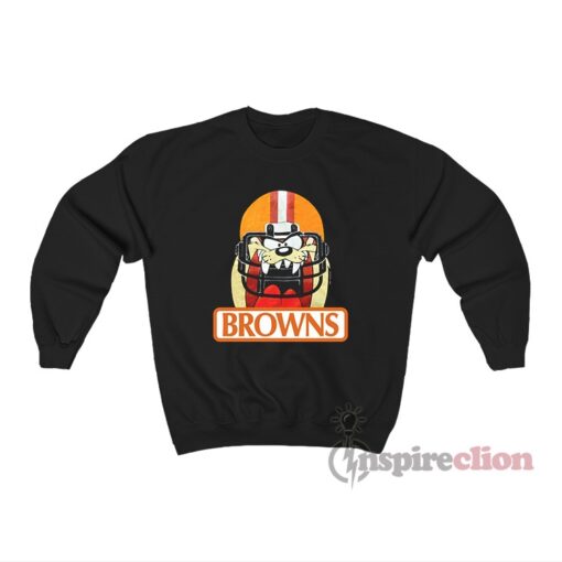 Tasmanian Devil Taz Cleveland Browns Helmet Sweatshirt