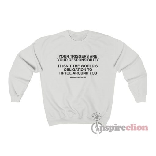 Your Triggers Are Your Responsibility It Isn't The World's Sweatshirt