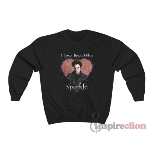 Edward Cullen Twilight I Love Boys Who Sparkle Sweatshirt