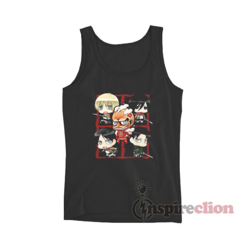 Attack On Titan Chibi Characters Tank Top