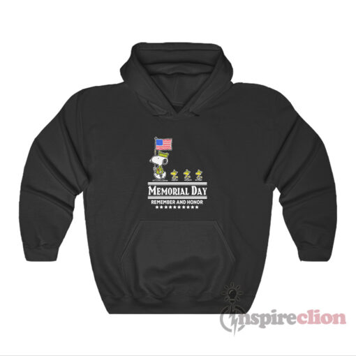 Peanuts Snoopy Memorial Day Remember And Honor Hoodie