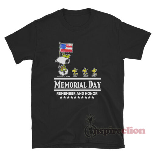 Peanuts Snoopy Memorial Day Remember And Honor T-Shirt