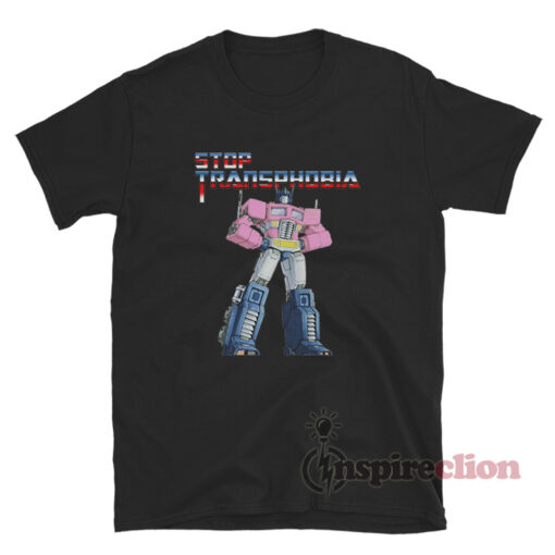 Transformers Optimus Prime Stop Transphobia T-Shirt