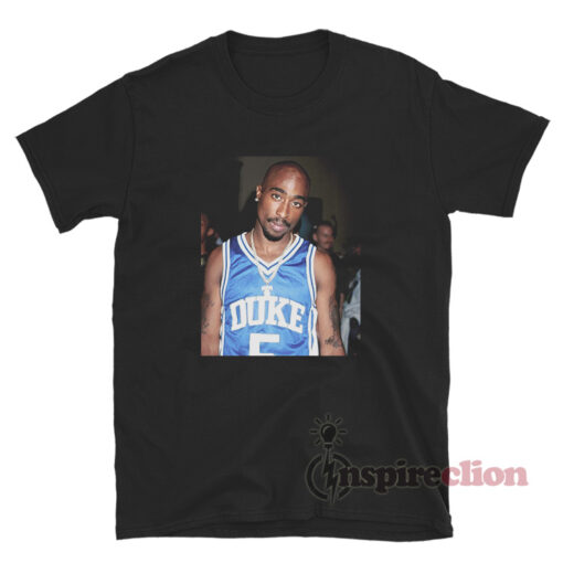 Tupac Shakur 2pac Wearing Duke Jersey T-Shirt