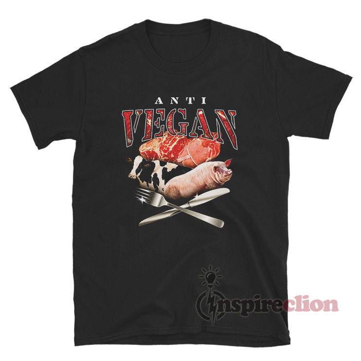 T-shirt Homme Drôle - Anti-Vegan - Définition Végétarienne - 100% Coton - S à 4XL