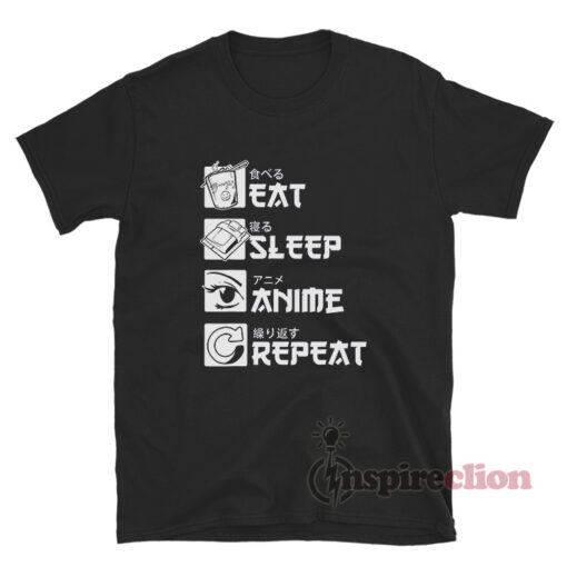Eat Sleep Anime Repeat T-Shirt