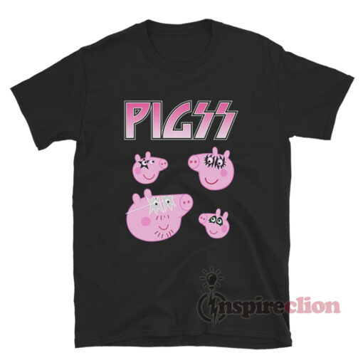 Pigss Peppa Pig x Kiss Band Parody T-Shirt