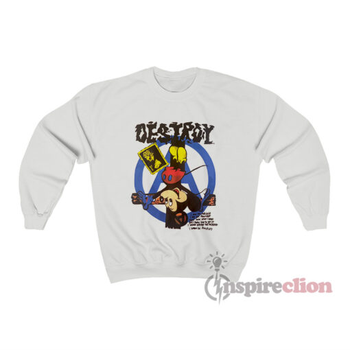 Destroy Crucified Mickey Mouse Seditionaries Sweatshirt