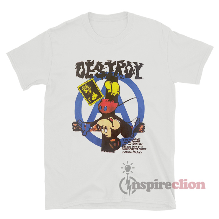 Mickey mouse destroy t-shirt sales