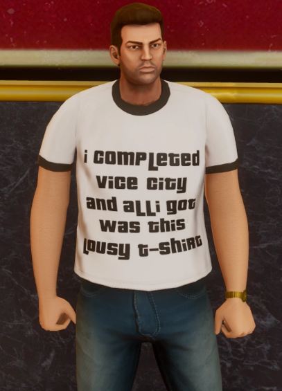 I Completed Vice City And All I Got Was This Lousy Ringer T-Shirt