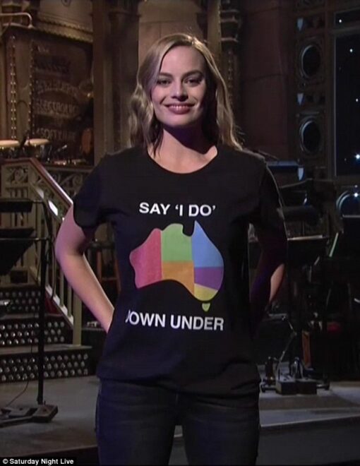 Margot Robbie Say I Do Down Under T-Shirt