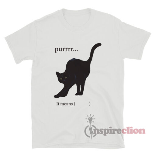Purrrr It Means Good Luck Black Cat T-Shirt
