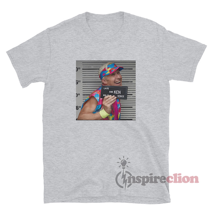 Ryan Gosling Ken Barbie Mugshot T-Shirt - Inspireclion.com