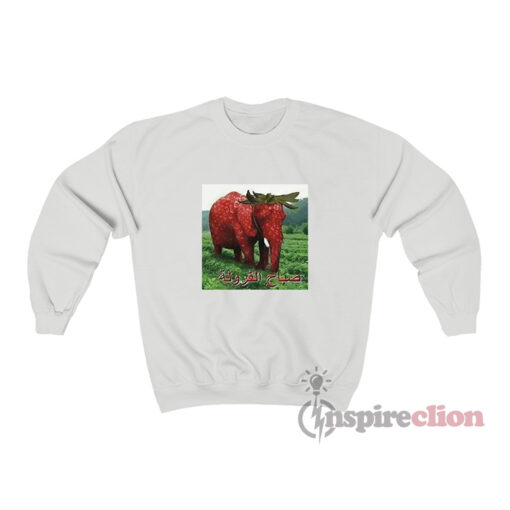 Arabic Strawberry Elephant Meme Sweatshirt