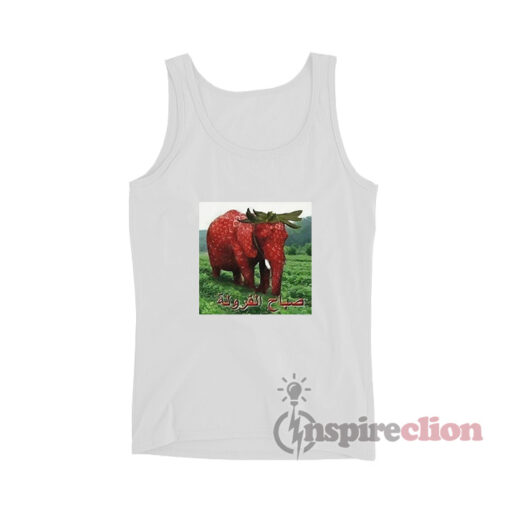 Arabic Strawberry Elephant Meme Tank Top