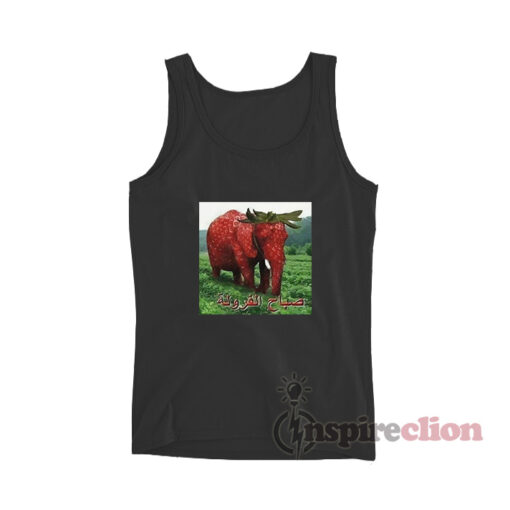 Arabic Strawberry Elephant Meme Tank Top