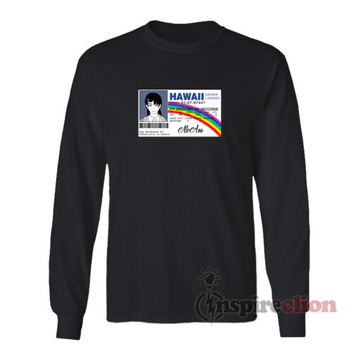 Chainsaw Man Asa Mitaka Hawaii Driver License Long Sleeves T-Shirt