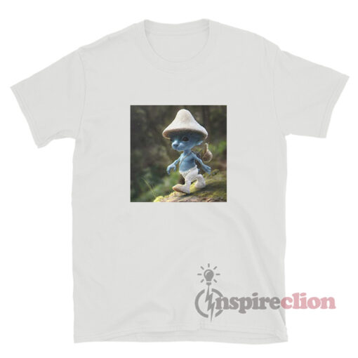 Mushroom Smurf Cat Blue Meme T-Shirt