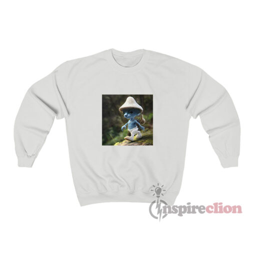 Mushroom Smurf Cat Blue Meme Sweatshirt