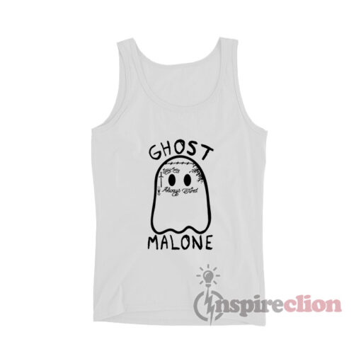 Post Malone Ghost Malone Halloween Tank Top