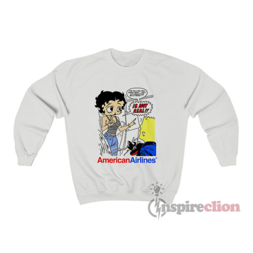 Betty Boop And Bart Simpson American Airlines Sweatshirt