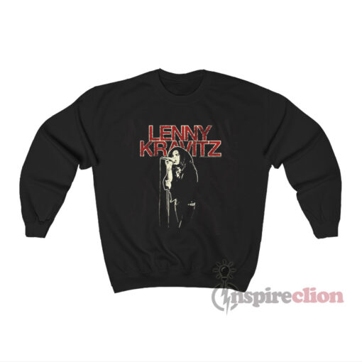 Vintage Lenny Kravitz Red Logo Mic Pose Sweatshirt