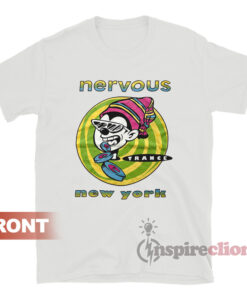 Vintage 90s Nervous Records New York Trance Rave Schwag Tee Cheap