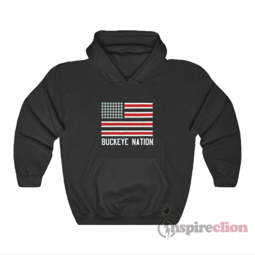 Ohio State University Buckeye Nation Flag Hoodie