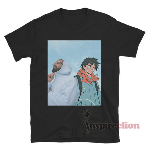 One Piece Monkey D Luffy x Drake For All The Dogs T-Shirt