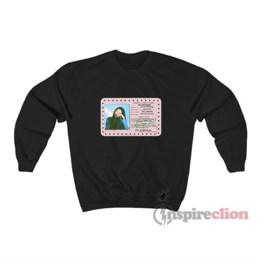 Permanent License Of Travel Card Olivia Rodrigo Sweatshirt Permanent License Of Travel Card Olivia Rodrigo Sweatshirt