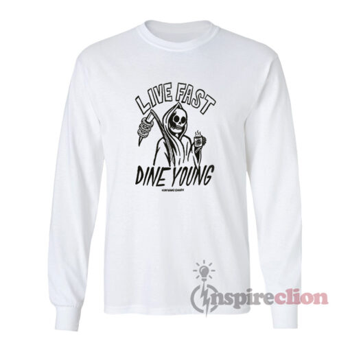 Blink-182 Mark Hoppus Live Fast Dine Young Long Sleeves T-Shirt