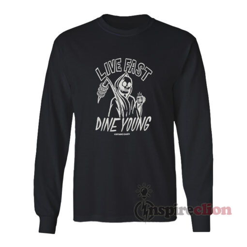 Blink-182 Mark Hoppus Live Fast Dine Young Long Sleeves T-Shirt
