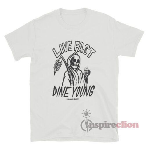 Blink-182 Mark Hoppus Live Fast Dine Young T-Shirt
