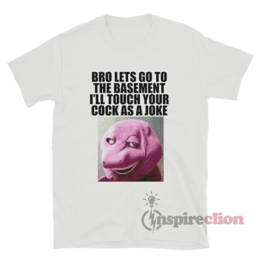 Bro Lets Go To The Basement I'll Touch Your Cock As A Joke T-Shirt