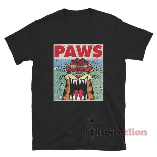 Paws Garfield Jaws Parody T-Shirt
