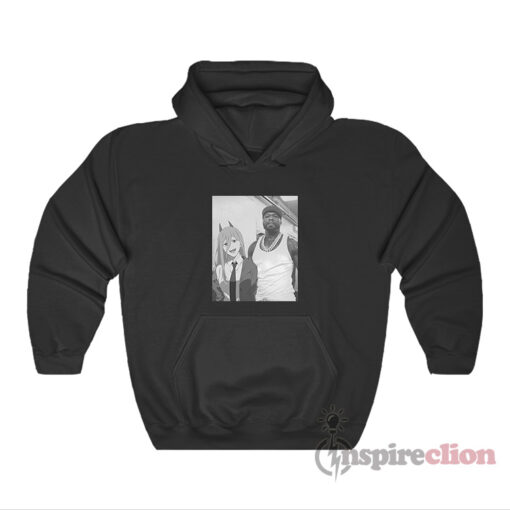 50 Cent Power Chainsaw Man Anime x Rapper Hoodie