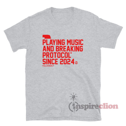 Nebraska Hoops Playing Music And Breaking Protocol Since 2024 T-Shirt