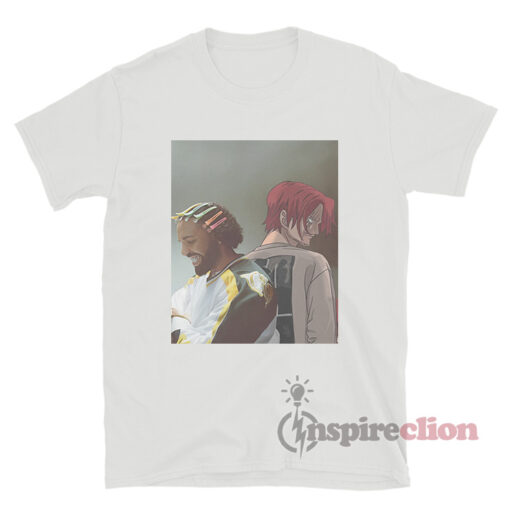 Rappers x Anime Shanks One Piece Drake Members Only T-Shirt