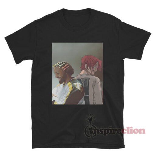 Rappers x Anime Shanks One Piece Drake Members Only T-Shirt