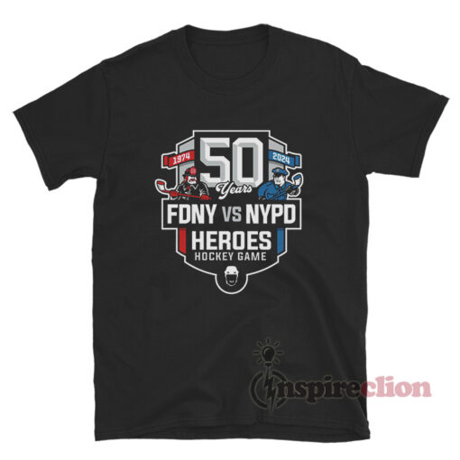 50th FDNY vs NYPD Heroes Hockey Game Spittin Chiclets T-Shirt