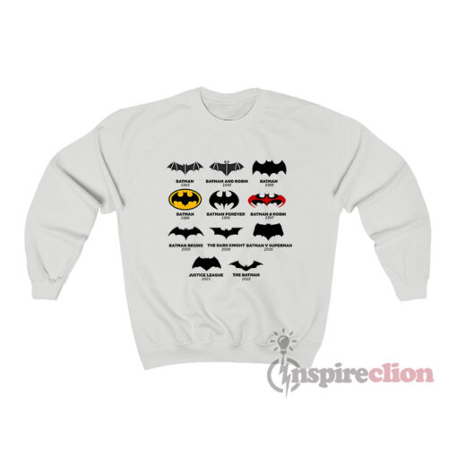 All The Different Batman Logo Sweatshirt