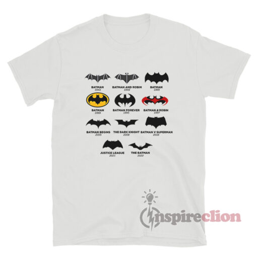 All The Different Batman Logo T-Shirt