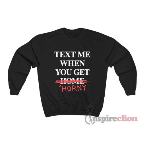 Text Me When You Get Horny Sweatshirt