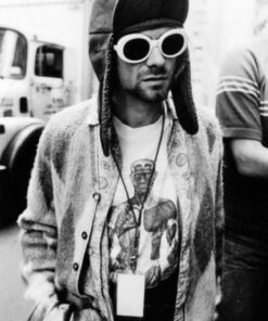 Kurt Cobain T-Shirt - Black & White Leopard Print Photo, 100% Cotton, Soft Mens Tee, XX-Large