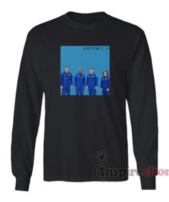 Artemis II Crew Members Blue Album Long Sleeves T-Shirt