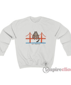 Cat Golden Gate Bridge B Kliban Cat San Francisco Sweatshirt