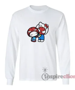 Kitty And Spider-Man Funny Long Sleeves T-Shirt
