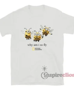 Why Am I So Fly Minion Bee Funny Parody T-Shirt