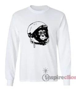 Astronaut Space Monkey Smoking A Cigarette Long Sleeves T-Shirt